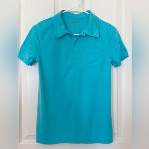 Cat & Jack: Boys’ Short Sleeve Washed Polo Shirt (size Large 12-14, Light Blue)